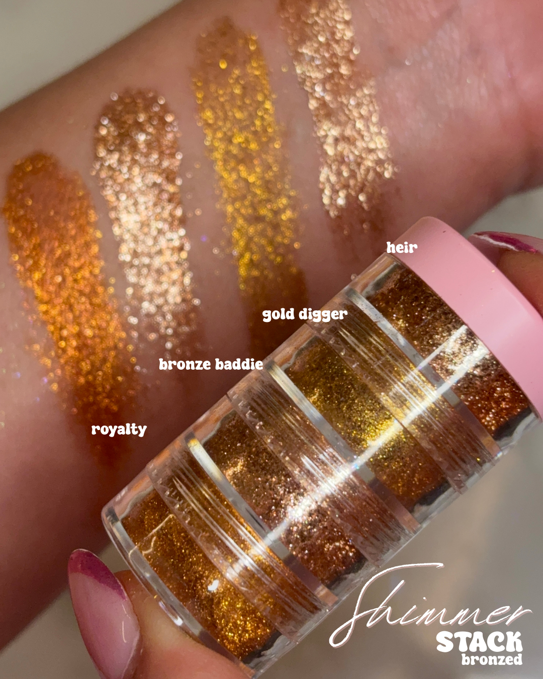 bronzed loose pigments