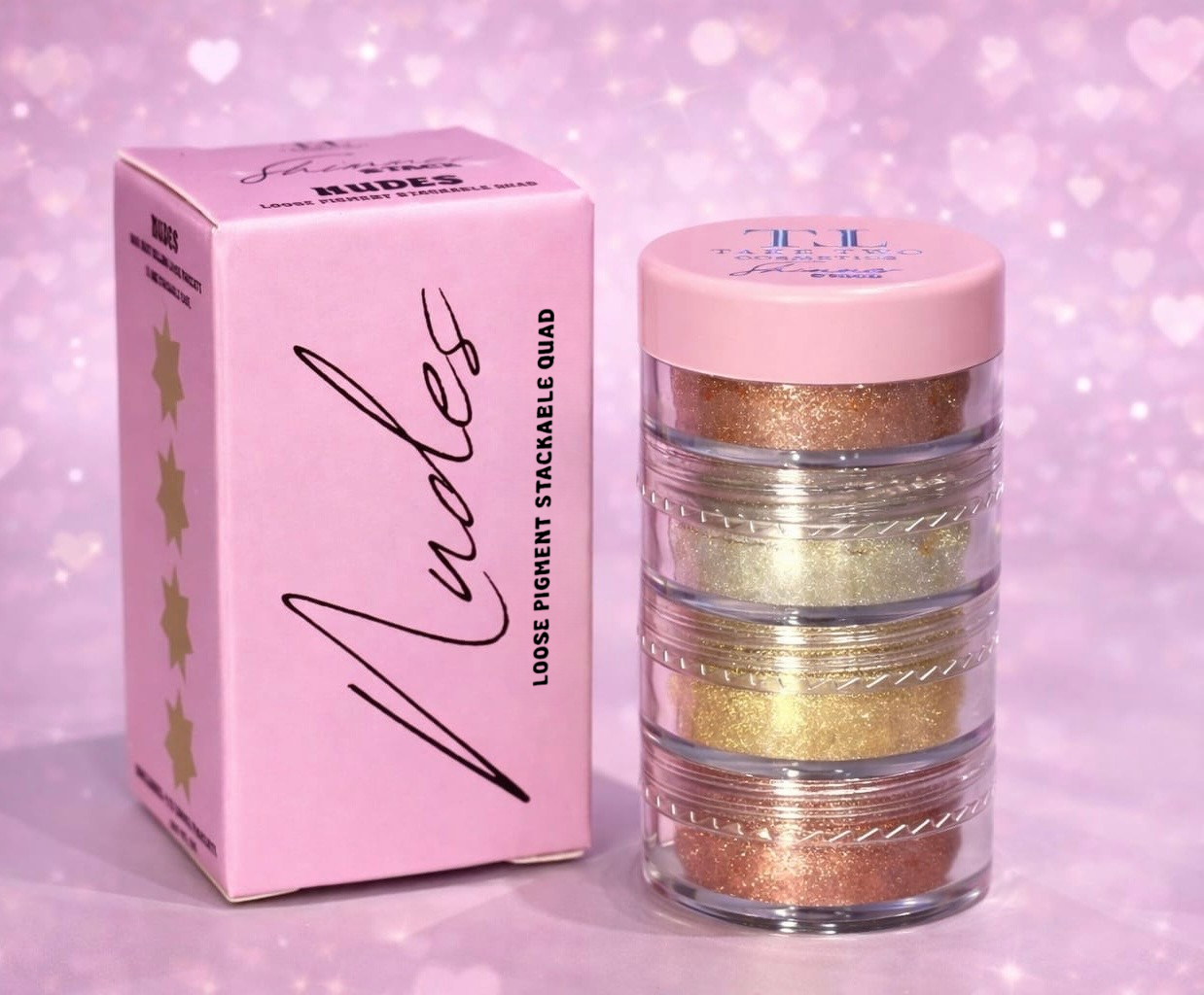 nudes shimmer stack